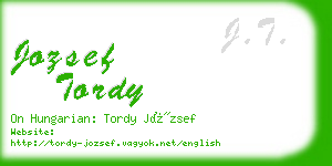 jozsef tordy business card